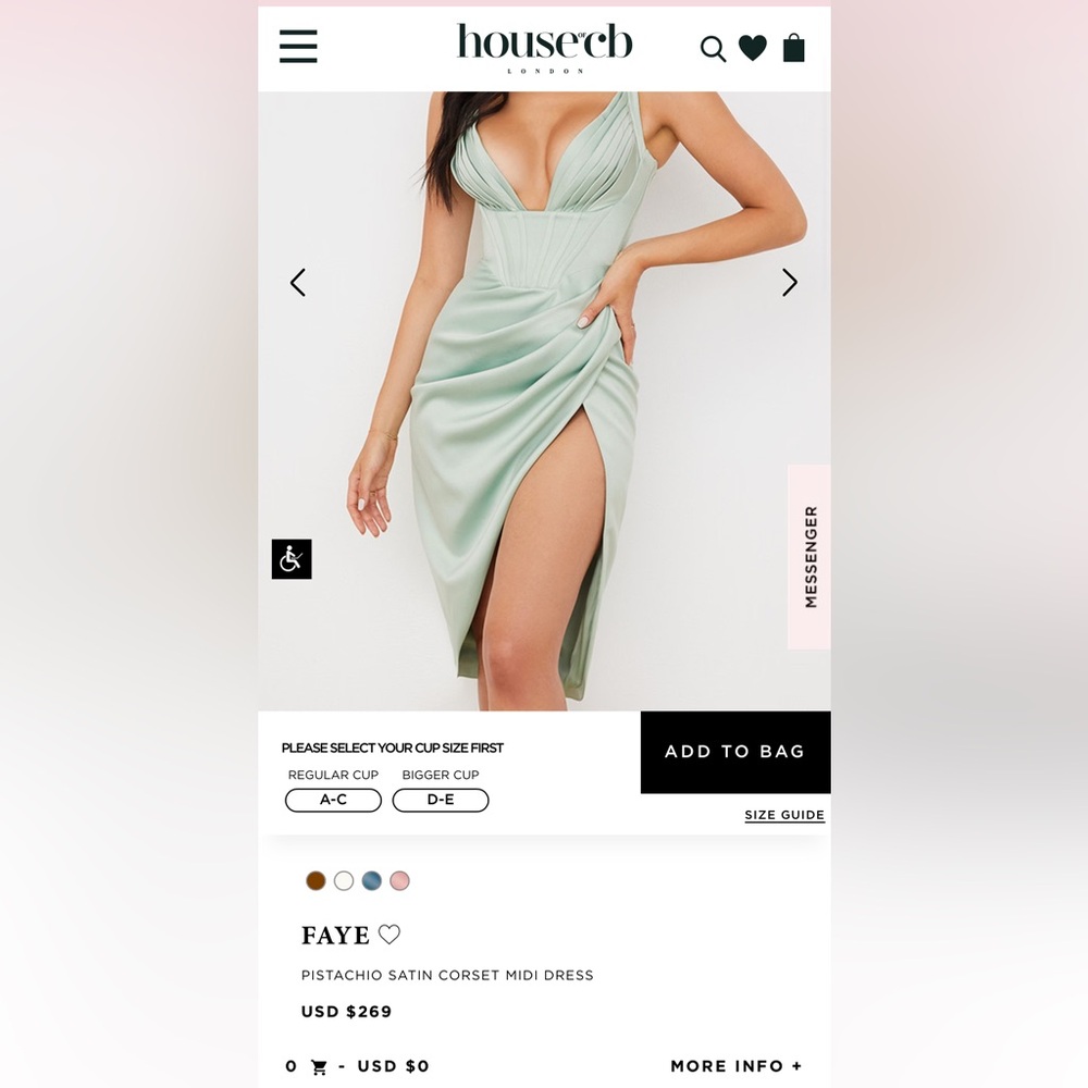 House of CB Green Midi Dress with Elegant Silhouette - Picture 7 of 8